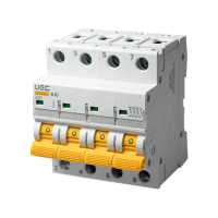 Автоматичний вимикач SB-M8 4P 10A хар-ка B 4,5кA, UEC