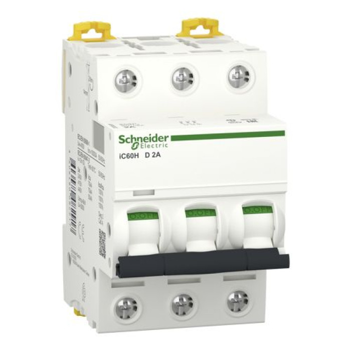 Автоматичний вимикач Schneider Electric iC60H 3P 2A D