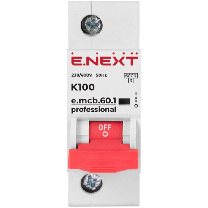 Автоматичний вимикач E.Next e.mcb.pro.60.1.K 100А 1P K 6кА (p0430003)