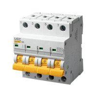 Автоматичний вимикач SB-M8 4P 06A хар-ка B 4,5кA, UEC