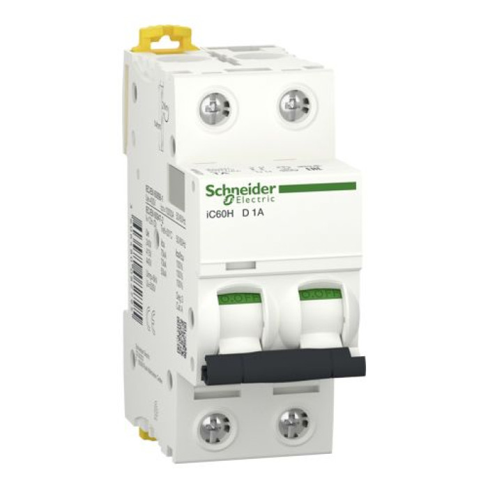 Автоматичний вимикач Schneider Electric iC60H 2P 1A D