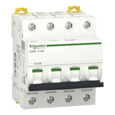 Автоматичний вимикач Schneider Electric iC60H 4P 32A D