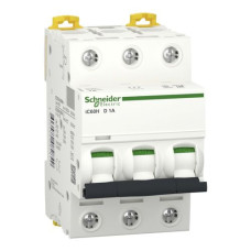 Автоматичний вимикач Schneider Electric iC60H 3P 1A D