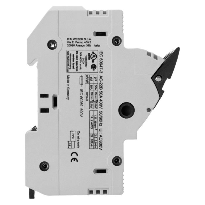 Тримач запобіжників Italweber 3P BCH 14×51 50A 690V АC