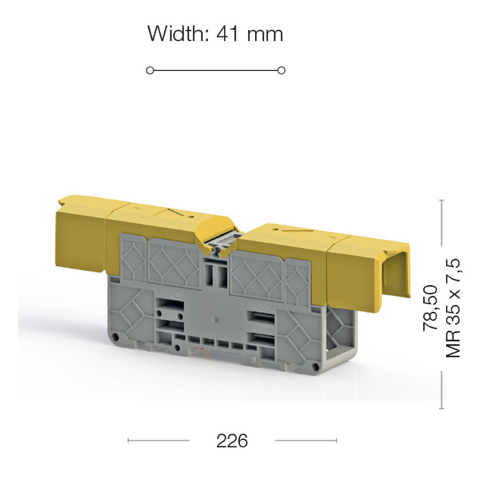 Клема Klemsan PAK 95-150 KK прохідна 150 мм сіра