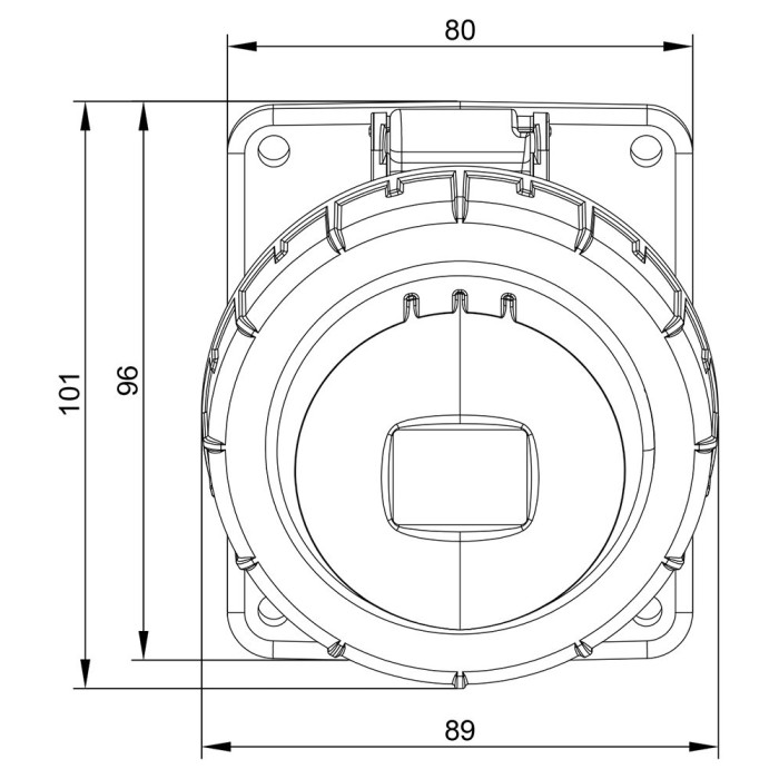 Розетка похила IDE MUNDIAL 3P+N+E 16A 200/346–240/415V IP66-67