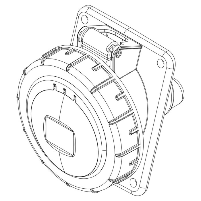 Розетка похила IDE MUNDIAL 3P+N+E 16A 200/346–240/415V IP66-67
