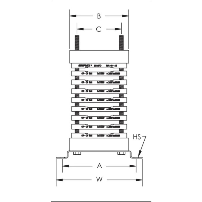 Фіксатори-проставки nVent Eriflex RFS 80-100