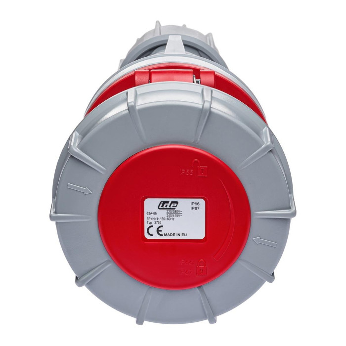 Розетка кабельна IDE MUNDIAL 3P+N+E 63A 200/346–240/415V IP66-67