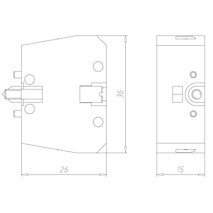 Контакт відкритий IP20 (коричневий) для кнопок з фіксацією COMEPI