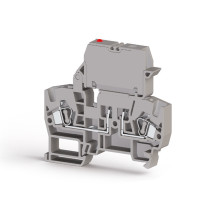 Клема Klemsan YBK ILD 24V DC  під запобіжник 4 мм сіра