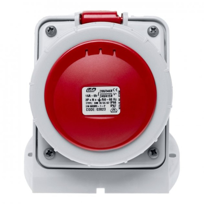 Розетка настінна IDE MUNDIAL 3P+N+E 16A 200/346–240/415V IP66-67