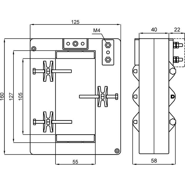 Трансформатор струму високоточний FRER TAT125 3000A 125×55 3000/5