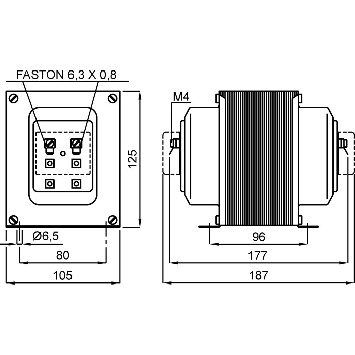 Трансформатор напруги FRER 50VA, 100/100V