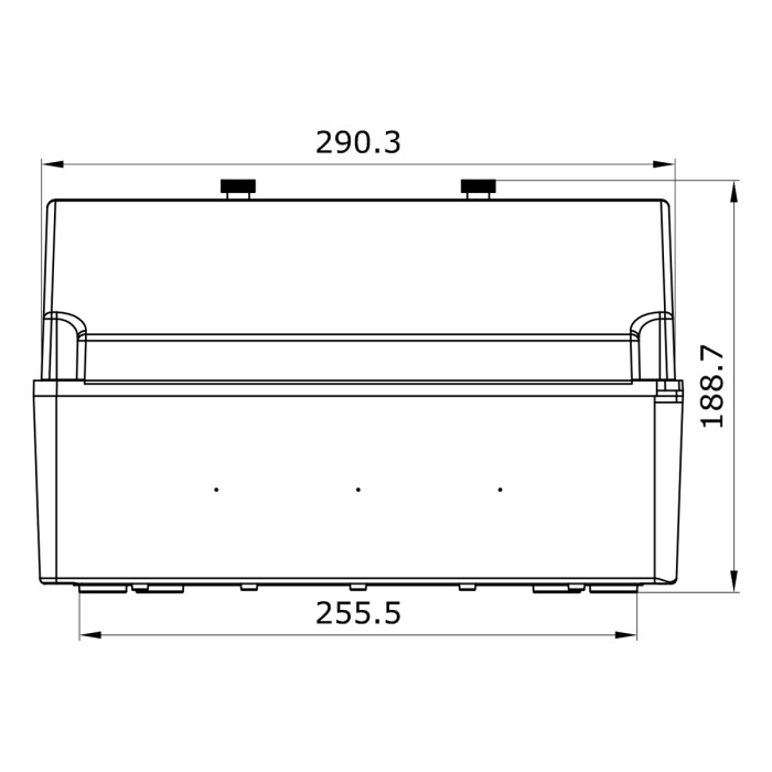 Настінний корпус для сил. розеток IDE PRYMA 1×13 MOD 504×297x177mm IP67 з шинами N+PE