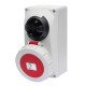 Розетка настінна з механічним блокуванням IDE MUNDIAL 3P+N+E 32A 200/346–240/415V IP67