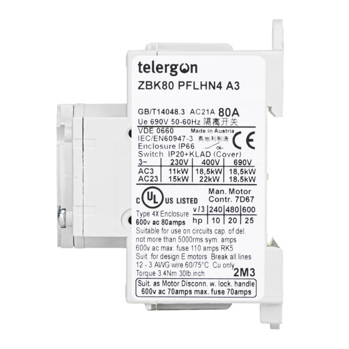 Модульний вимикач навантаження TELERGON ZBK 3P 80A