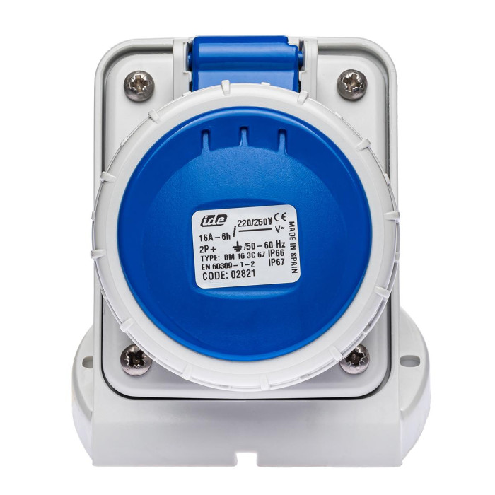 Розетка настінна IDE MUNDIAL 2P+E 16A 110V IP66-67