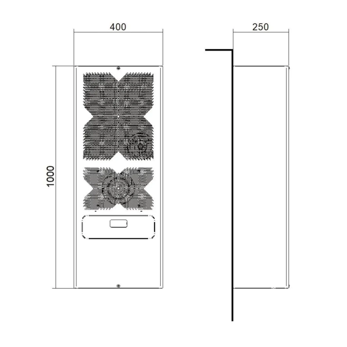 Вертикальний блок охолодження nVent HOFFMAN E-NEXT 2000W 230V IP55