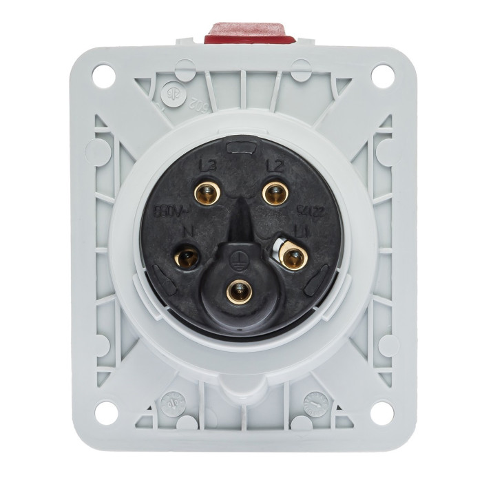 Розетка вбудована похила IDE MUNDIAL 3P+N+E 16A 200/346–240/415V IP44