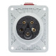 Розетка вбудована похила IDE MUNDIAL 3P+N+E 16A 200/346–240/415V IP44