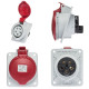 Розетка вбудована похила IDE MUNDIAL 3P+N+E 16A 200/346–240/415V IP44