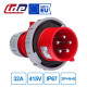 Реверсивний штепсель IDE MUNDIAL 3P+N+E 32A 200/346–240/415V IP67
