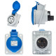 Розетка вбудована похила IDE MUNDIAL 2P+E 16A 200–250V IP44