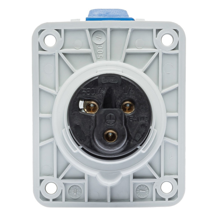 Розетка вбудована похила IDE MUNDIAL 2P+E 16A 200–250V IP44