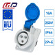 Розетка вбудована похила IDE MUNDIAL 2P+E 16A 200–250V IP44