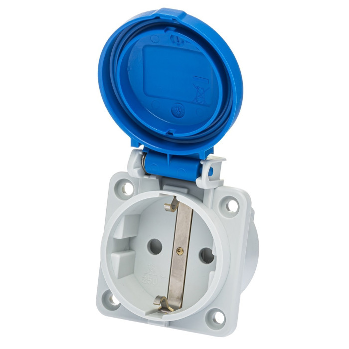 Розетка настінна IDE SCHUKO 2P+E 16A 250V IP54