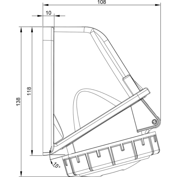 Розетка настінна IDE MUNDIAL 3P+E 32A 380–415V IP66-67