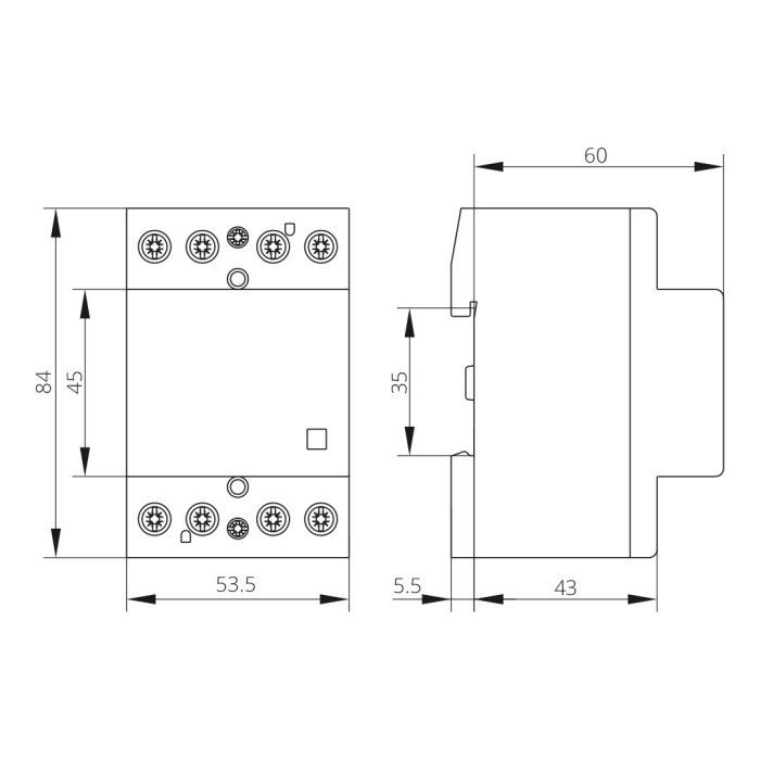 Модульний контактор ISKRA IKA 63A 230V AC 4NO