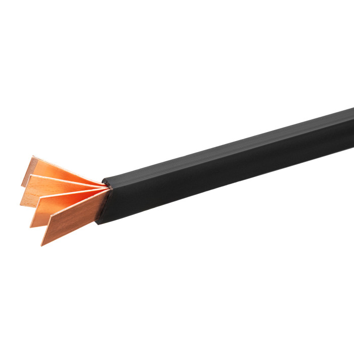 Гнучка мідна шина в ізоляції Vector VS WAVE PLUS 6x32x1, 715A, L2000mm
