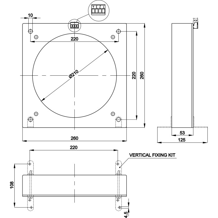 Датчик для реле витоку FRER d=210mm, 300mA-3A
