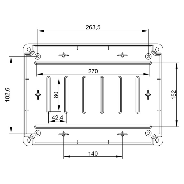 EV322 Клемна коробка 253x342x132,з кабельними вводами IP65 IDE