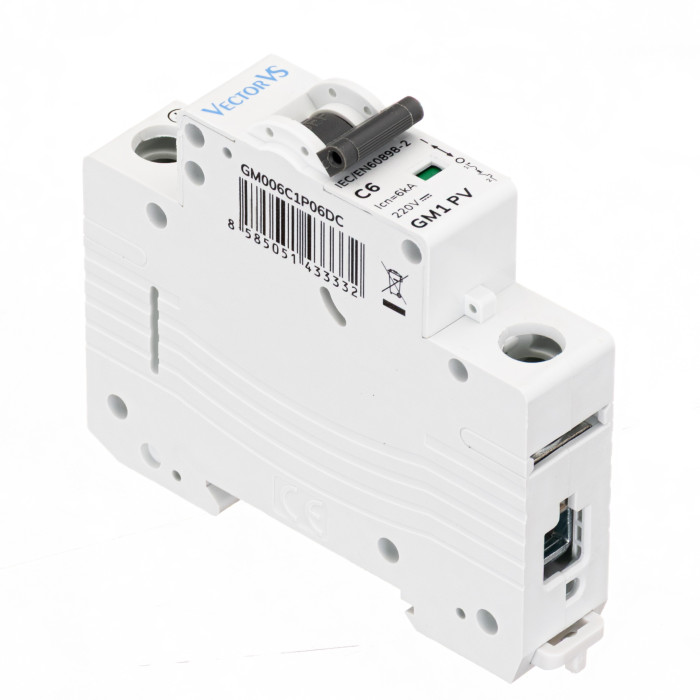 Модульний автоматичний вимикач Vector VS GENESIS DC 1P C 6А 6кА