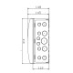 Настінний корпус для сил. розеток IDE STAR 2×12 MOD 688×310x147mm, IP65 з шинами N+PE