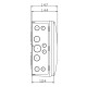 Настінний корпус для сил. розеток IDE STAR 2×12 MOD 688×310x147mm, IP65 з шинами N+PE