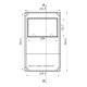 Настінний корпус для сил. розеток IDE PRYMA 1×9 MOD 369×222x130mm IP67 з шинами N+PE