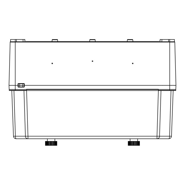 Настінний корпус для сил. розеток IDE PRYMA 1×9 MOD 369×222x130mm IP67 з шинами N+PE