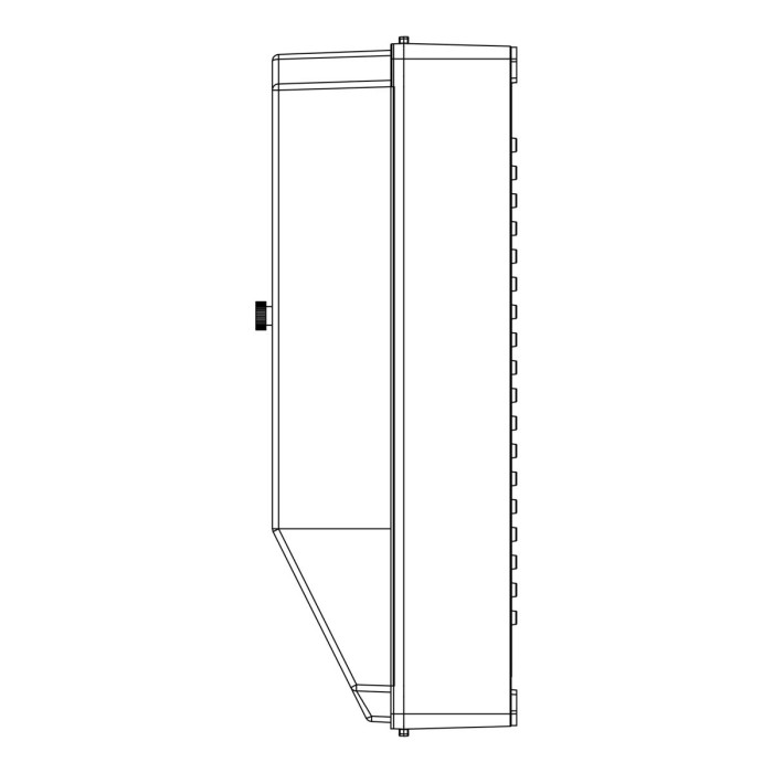 Настінний корпус для сил. розеток IDE PRYMA 1×9 MOD 369×222x130mm IP67 з шинами N+PE