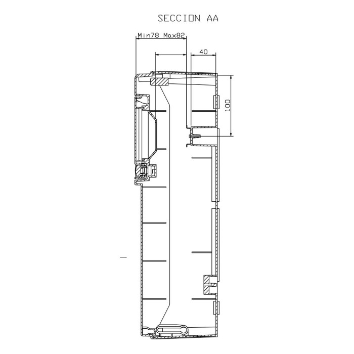Настінний корпус для сил. розеток IDE STAR 1×9 MOD 436×210x137mm, IP65 з шинами N+PE