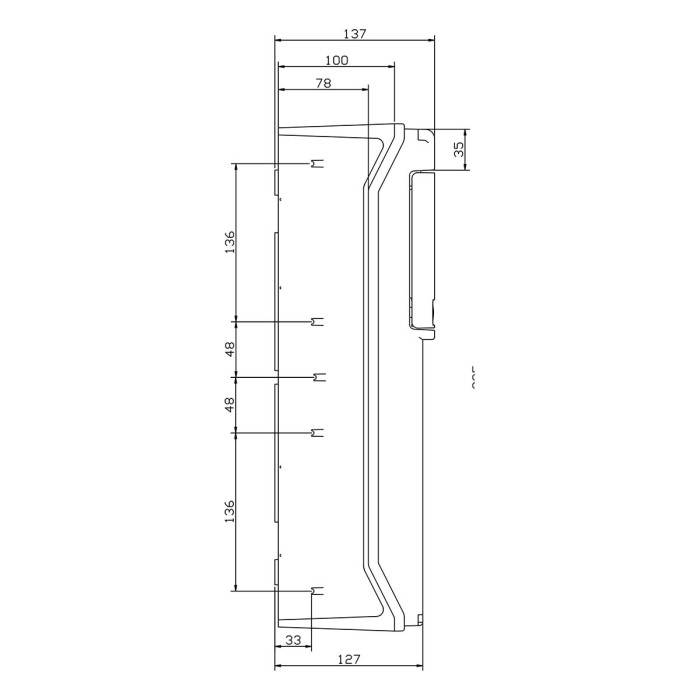 Настінний корпус для сил. розеток IDE STAR 1×9 MOD 436×210x137mm, IP65 з шинами N+PE