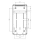 Настінний корпус для сил. розеток IDE STAR 1×9 MOD 436×210x137mm, IP65 з шинами N+PE