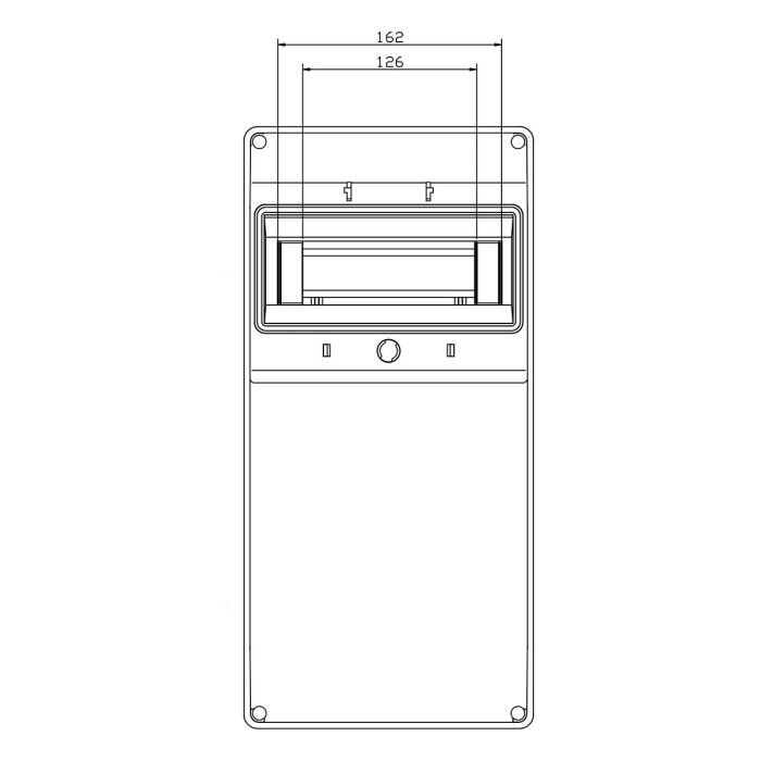 Настінний корпус для сил. розеток IDE STAR 1×9 MOD 436×210x137mm, IP65 з шинами N+PE