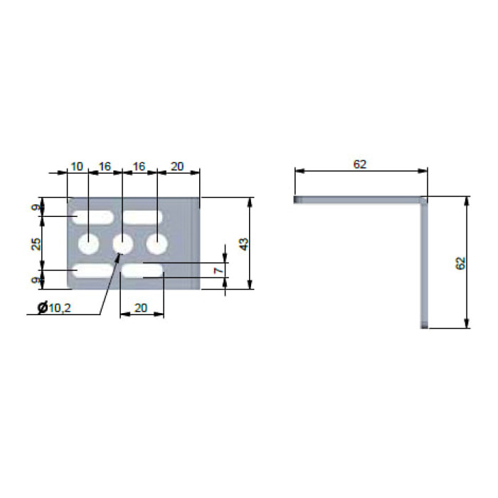 UST/C кріплення для профілю PU5020/C та PU5020R/C (20 шт)