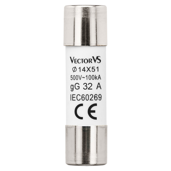 Запобіжник циліндричний Vector VS GENESIS 14x51 32A 500V AC