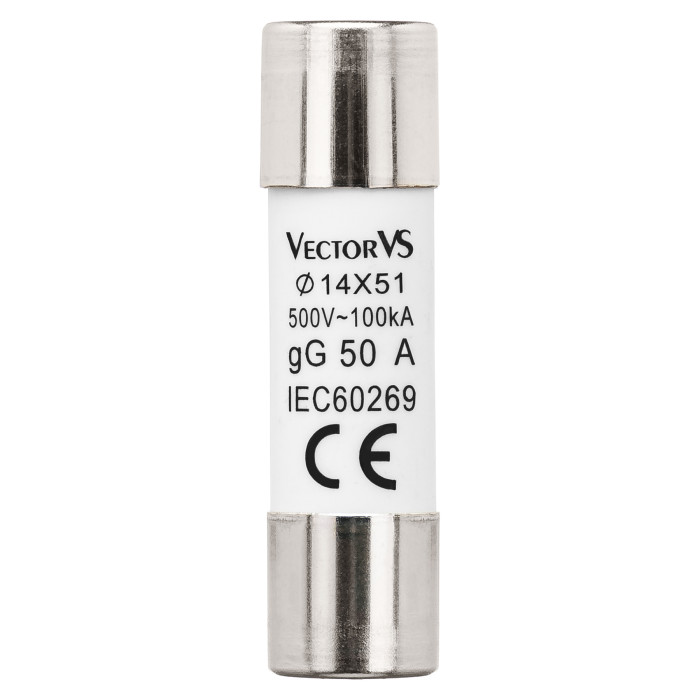 Запобіжник циліндричний Vector VS GENESIS 14x51 50A 500V AC