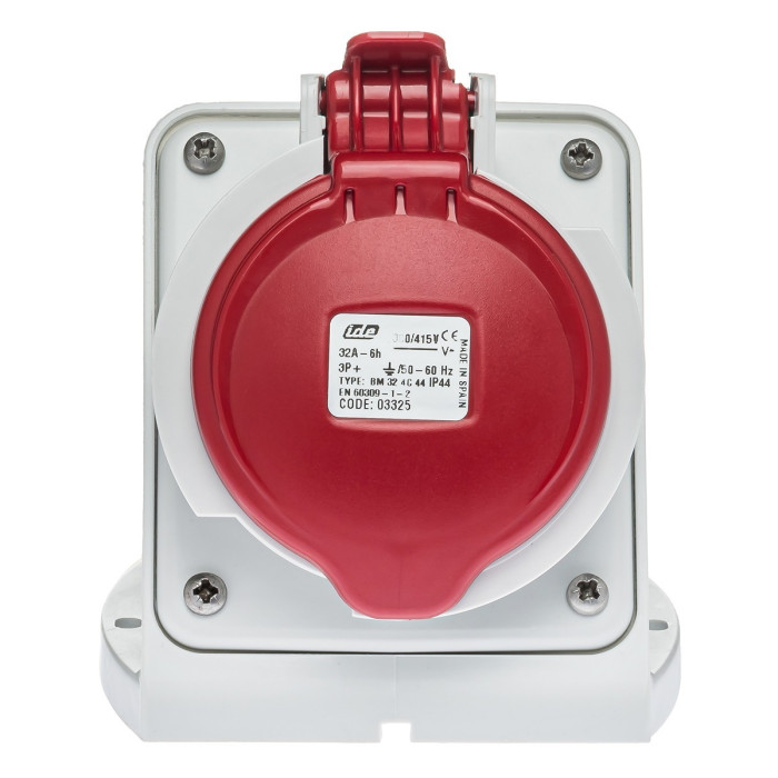 Розетка настінна IDE MUNDIAL 3P+E 32A 380–415V IP44